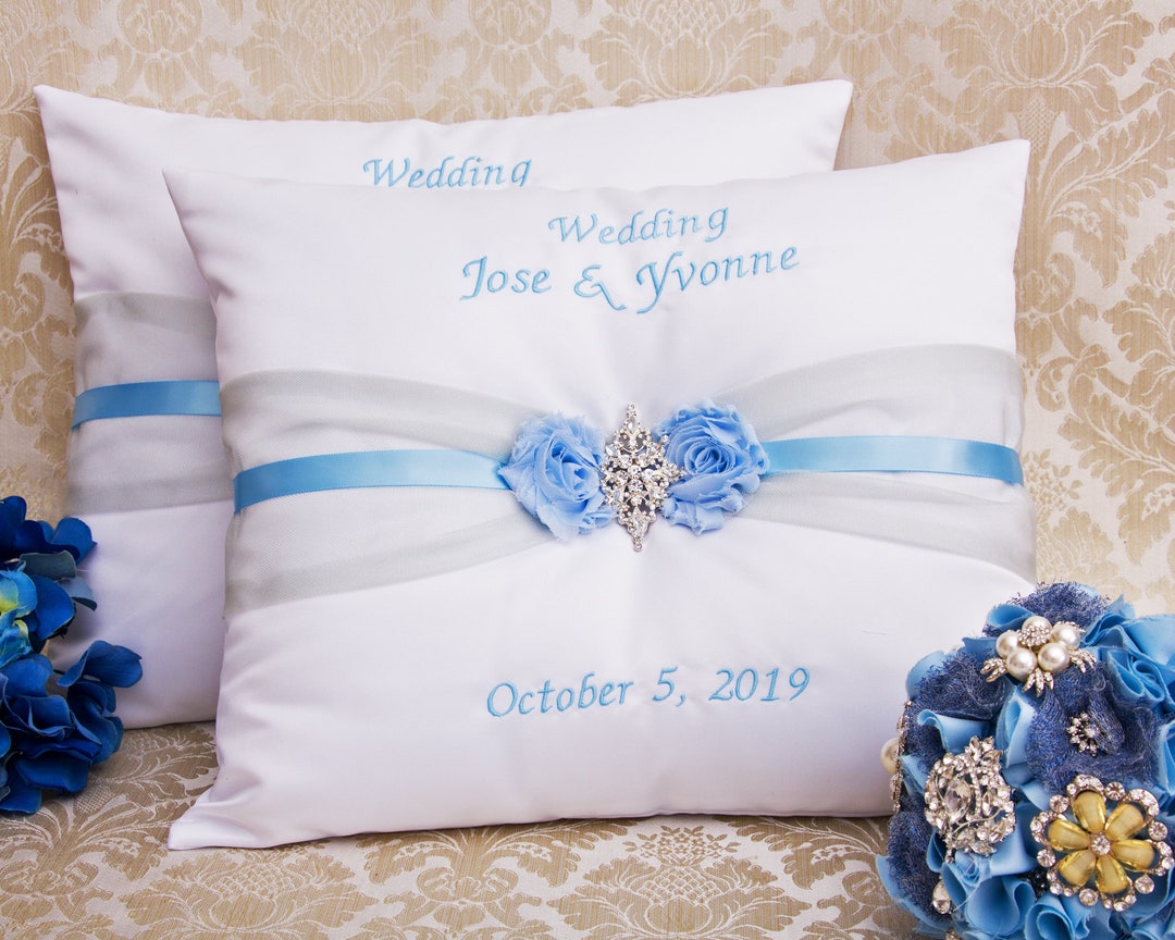 Wedding Kneeling Pillows Monogrammed Ceremony Pillow Etsy