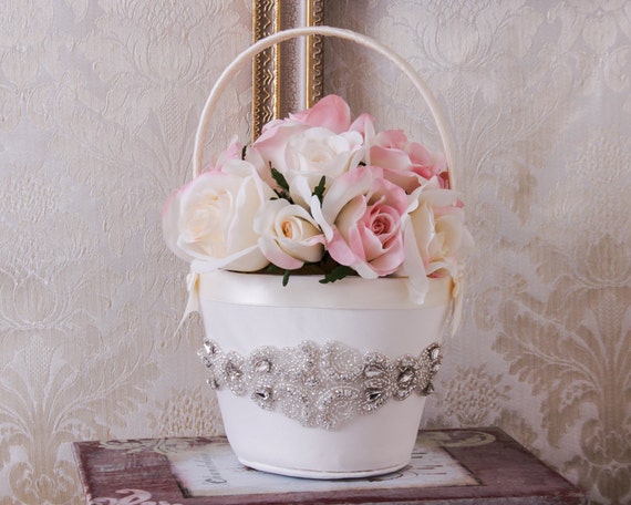 etsy flower girl basket