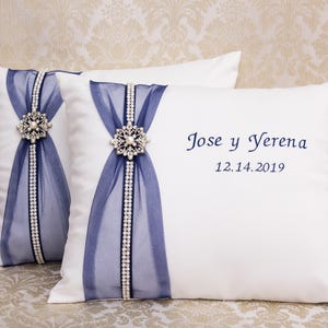 Art Deco Wedding Kneeling Pillows, Monogrammed Ceremony Pillow, Personalized Kneeling Pillows, Prayer Pillows, Ring Pillow, Nuestra Boda