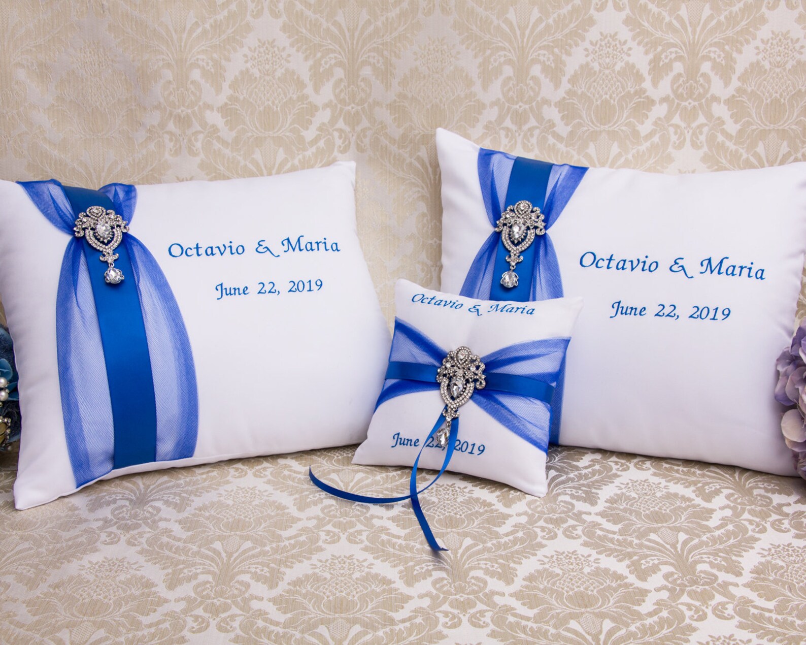 Wedding Kneeling Pillows Monogrammed Ceremony Pillow Etsy
