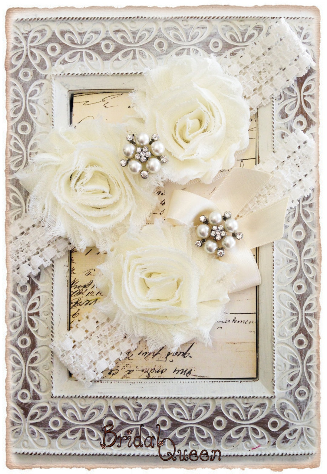 Ivory Bridal Garter, Lace Bridal Garter Set, Ivory Lace Garter Set, Lace Wedding Garter Set off