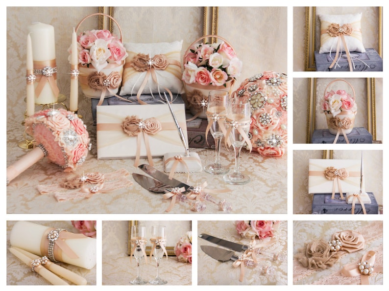 Rose Gold Wedding Cake Cutting Set Cake Serving Set Cake Cutting Set Wedding Knife Set Wedding décor image 4