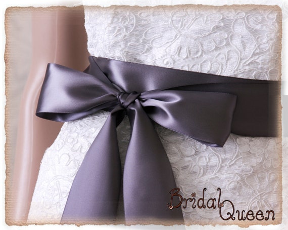 Pewter satin ribbon deals