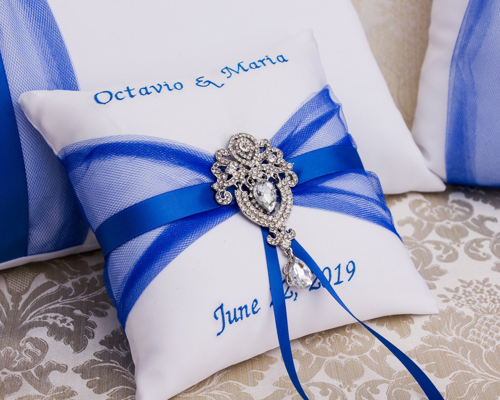 Wedding Kneeling Pillows Monogrammed Ceremony Pillow Etsy