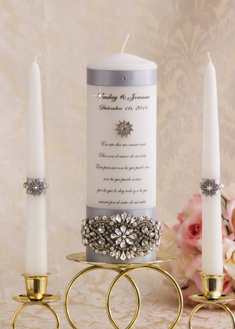 Unity Candle Unity Wedding Candle Set Personalized Candles Etsy