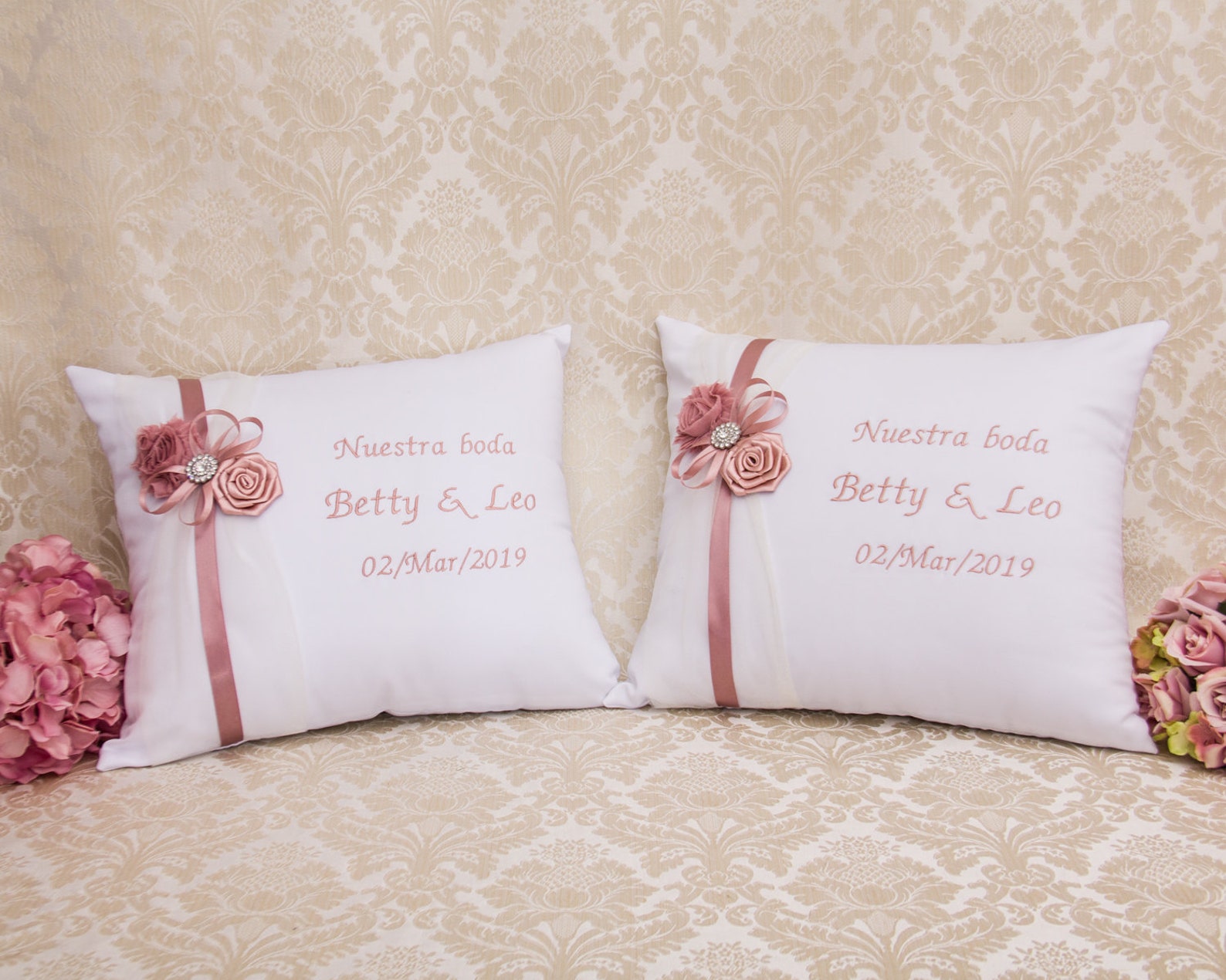 Set of 2 Wedding Kneeling Pillows Wedding Ceremony Pillows Etsy