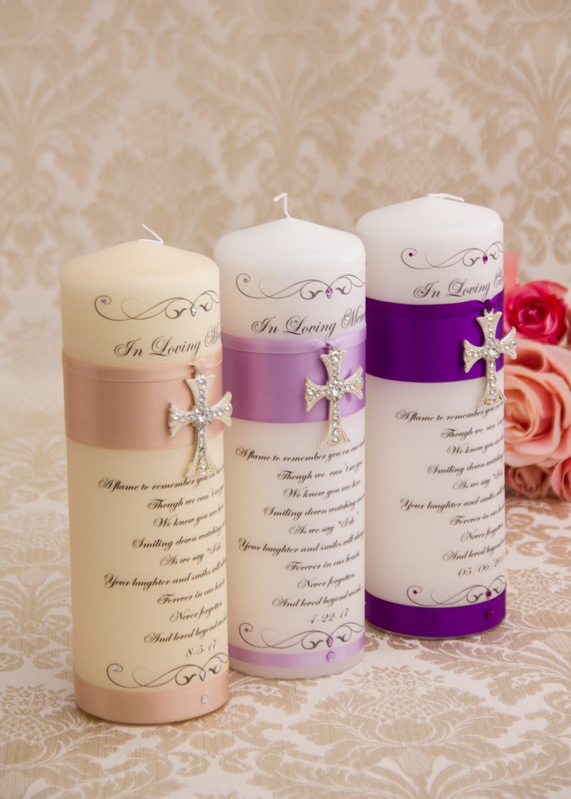 Memorial candle memory candle personalized wedding memorial Etsy