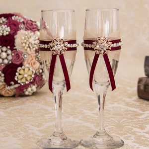 Champagne Wedding Flutes  Wedding Glasses Toasting Flutes Wedding Champagne Glasses Wedding décor