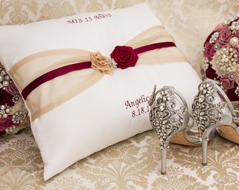 Personalized Quinceanera Pillow , Shoe Pillow, Kneeling Pillow