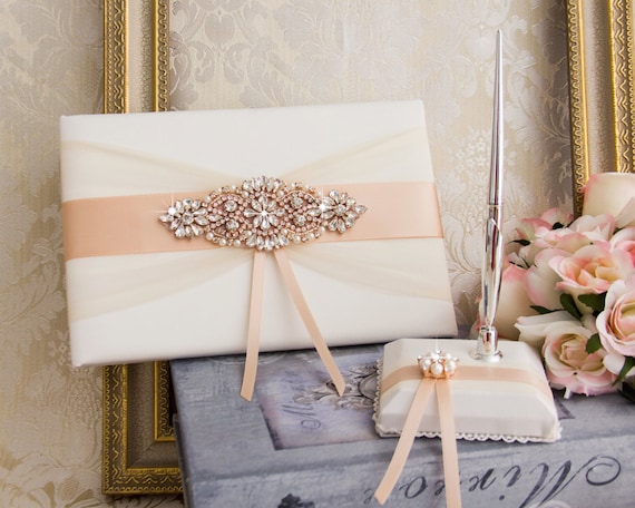 Rose gold ring bearer pillow sale