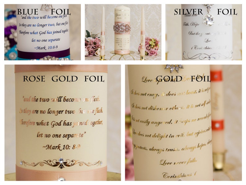 Rose Gold Wedding Candles Rose Gold Wedding Unity Candle Set Burgundy Unity Candles Personalized Wedding Candles
