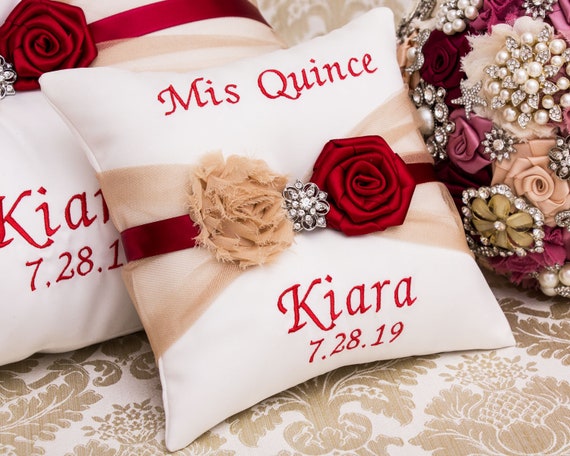 Personalized Tiara Pillow Quinceanera Pillow Set Quince Shoe Etsy