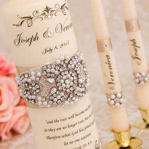 Unity Candle Set Personalized Wedding Candle Sets Unity Candles Wedding décor