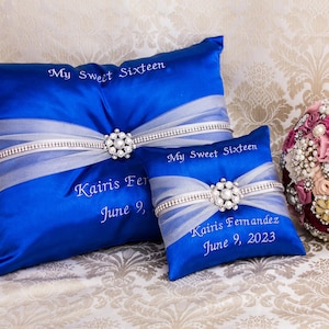 Personalized Tiara Pillow, Embroidered Quinceanera Pillow, Quince Shoe Pillow, My Sweet 16 Kneeling Pillow, Mis 15 Anos, Mis Quince