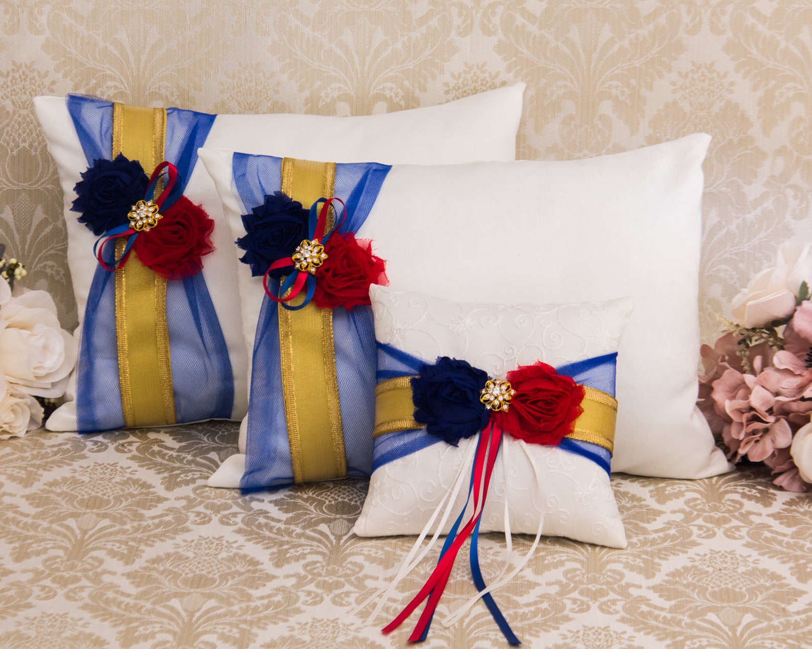 Wedding Kneeling Pillows Monogrammed Ceremony Pillow Etsy