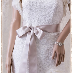 Hochzeit Platin Hochzeit Schärpe, Platin Satinband Braut Gürtel, Hochzeit Schärpe, Schärpe Gürtel 2&quot; Deluxe Platin Braut Schärpe, Satin Braut Schärpe