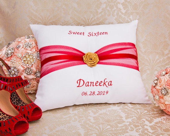 Personalized Quinceanera Pillow Set, Quince Shoe Pillow, My Sweet