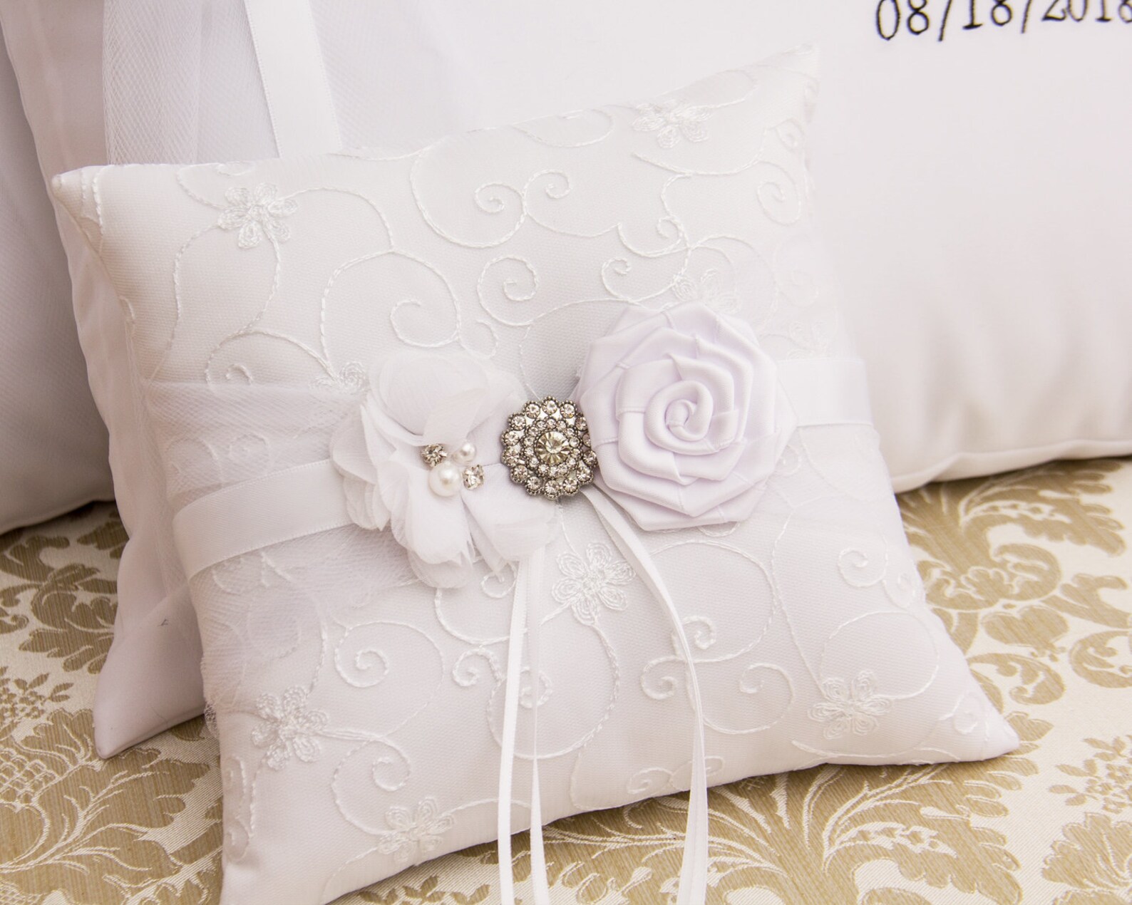 Set of 2 Wedding Kneeling Pillows Monogrammed Ceremony Etsy