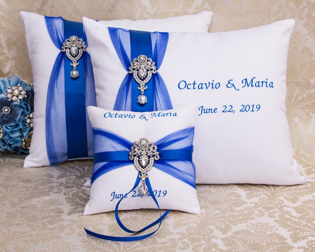 Wedding Kneeling Pillows, Monogrammed Ceremony Pillow, Personalized