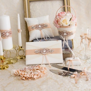 Rose Gold Wedding Cake Cutting Set Cake Serving Set Cake Cutting Set Wedding Knife Set Wedding décor image 5