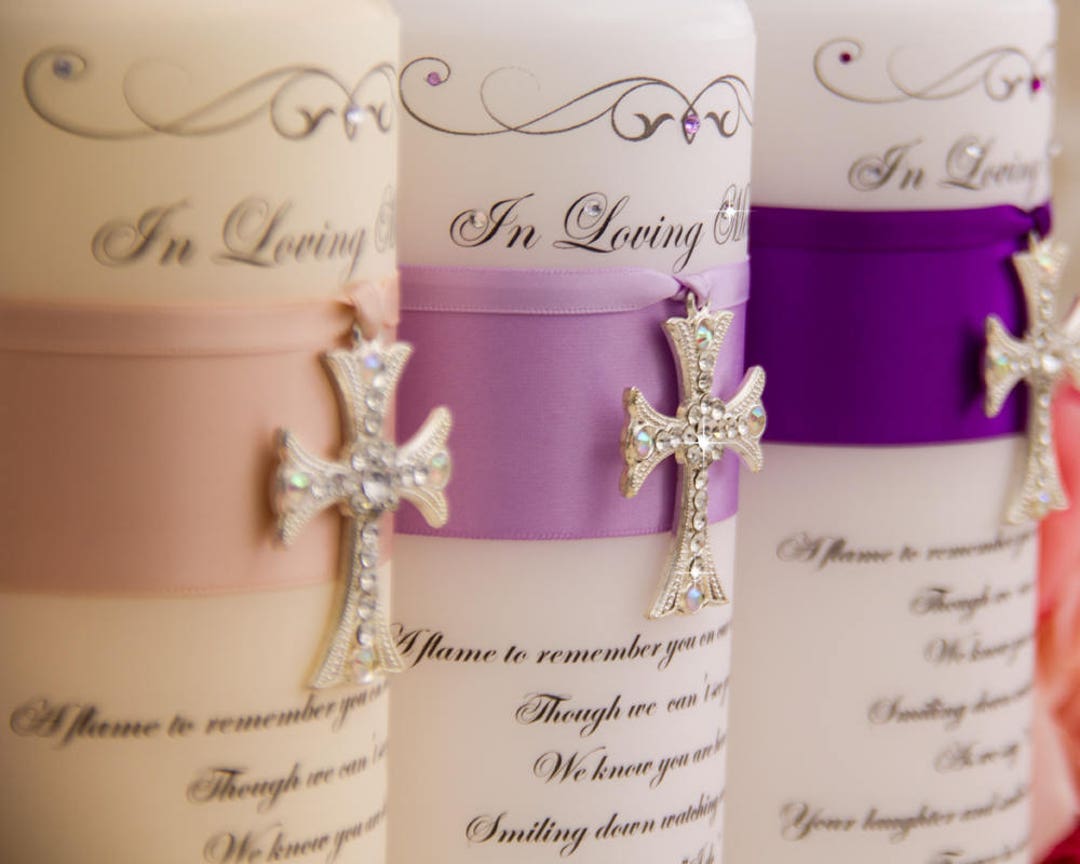 Memorial Candle Memory Candle Personalized Wedding Memorial Etsy