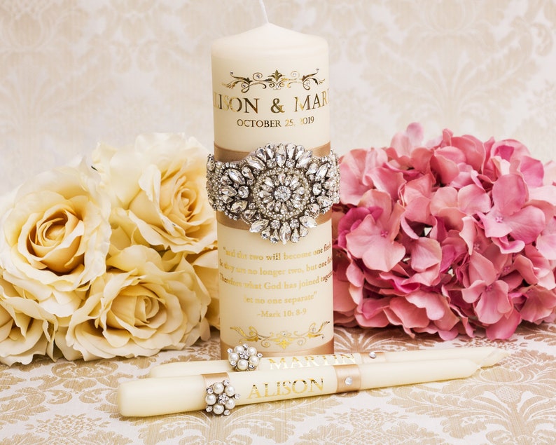 Wedding Unity Candle Set Personalized Unity Candles for Etsy