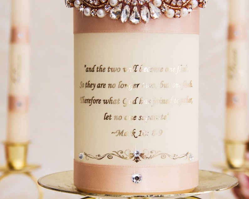 Champagne Unity Candles Personalized Wedding Unity Candles Etsy