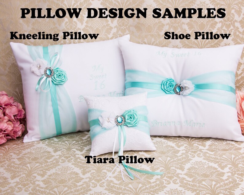 Personalized Quinceanera Pillow Set Quince Kneeling Pillow Etsy