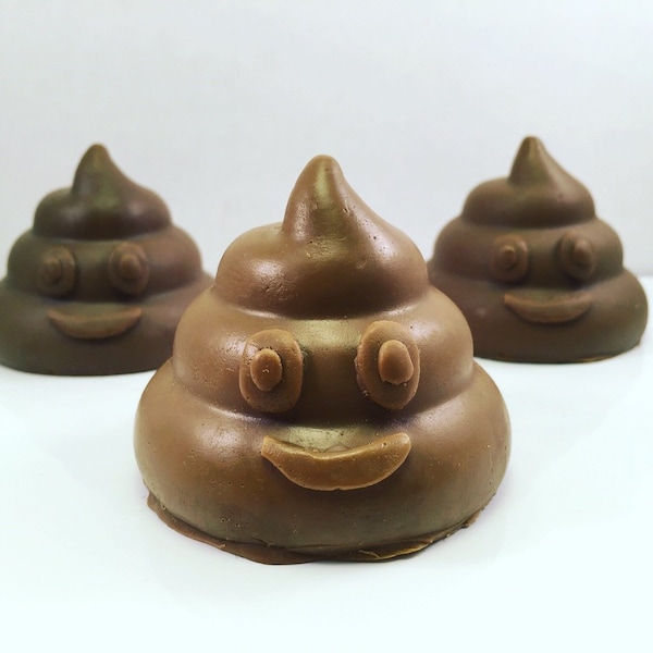 Poop Soap / Emoji Poop / Turd Soap /  Poo Soap / BIG Poop Stocking Stuffer / Happy Poop Soap / One Soap / 3.5 oz