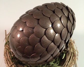 Dragon Egg - Dragon Egg Decoration - Dragon Egg with Nest - Dragon Egg Decor - Brown - Dragon Egg - MEDIUM