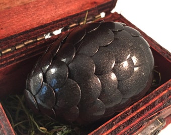 Dragon Egg with Box - Dragon Egg with Chest - Dragon Egg Decor - Dragon Egg - OIL RUBBED BRONZE