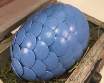 Dragon Egg with Box - Dragon Egg with Chest - Dragon Egg Decor - Dragon Egg - PERIWINKLE - Regal Style Box