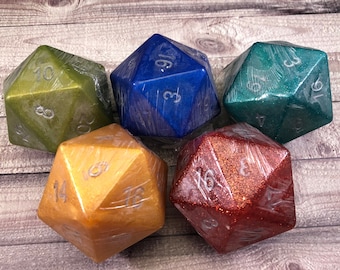 20-Sided Die Soap / D20 Soap / Gamer Die Soap / BIG d20 Stocking Stuffer / Gamer Dice Soap / 3 oz / Glycerin