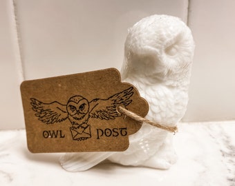 Owl Post Soap / Snowy Owl Soap / Snow Owl Soap / Jareth Owl / 3.5 oz Soap / Goat Milk Soap / Party Favor