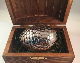 Dragon Egg with Box - Dragon Egg Decoration - Dragon Egg with Chest - Dragon Egg Decor - Dragon Egg - LARGE