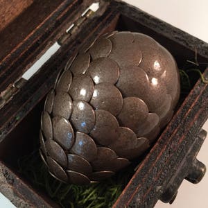 Dragon Egg with Box Dragon Egg with Chest Dragon Egg Decor Dragon Egg BROWN Regal Style Box image 1