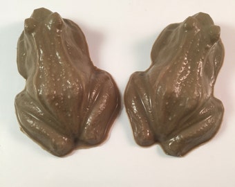 Chocolate Frog Soaps / Chocolate Soap / Natural Soap / 2 oz Soap / Goat Milk Soap / Geek Soap / Party Favor / Set of Two