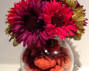 Fall Floral Decor / Harvest Arrangement /  Wedding Centerpiece / Quinceanera / Halloween Decor