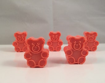 Gummy Bear Soaps / Teddy Bear Soaps / Mini Guest Soap / Natural Soap / 2 oz Soap / Goat Milk Soap / Wedding Favor / Shower Favor / Set of 8