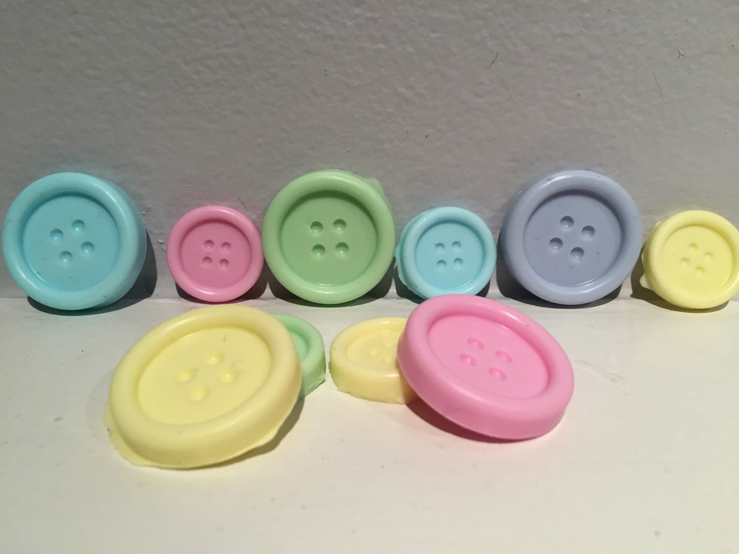 Bag of Buttons Soap/ Button Soap /Mini Guest Soap / Set of 10/ Goat Milk Soap / Baby Shower Favor / Party Favor / Cute As A Button Soap