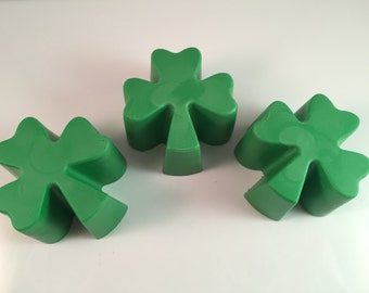 Shamrock Soap / Clover Soap / Lucky Clover Soap / Lucky Clover Soap / 2 oz Soap / Goat Milk Soap / St Patty's Soap