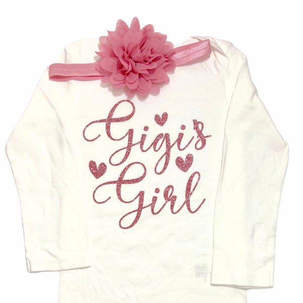 Gigi’s Girl, Gigi Shirt, Baby Girl Outfit, Baby Girl Gigi Outfit, Gigi Bodysuit, Girl Bodysuit