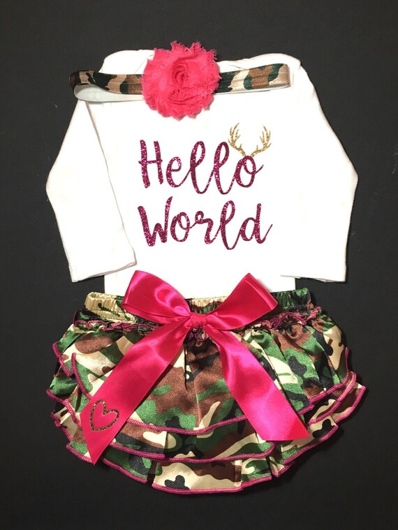 baby girl newborn camo outfits