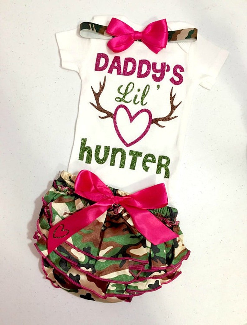 Baby Girl Hunting Outfit Baby Girl Deer Hunting Outfit Girl Etsy