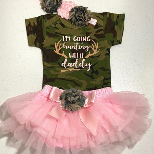 Baby Girl Camo Outfit Baby Girl Hunting Outfit Baby Etsy