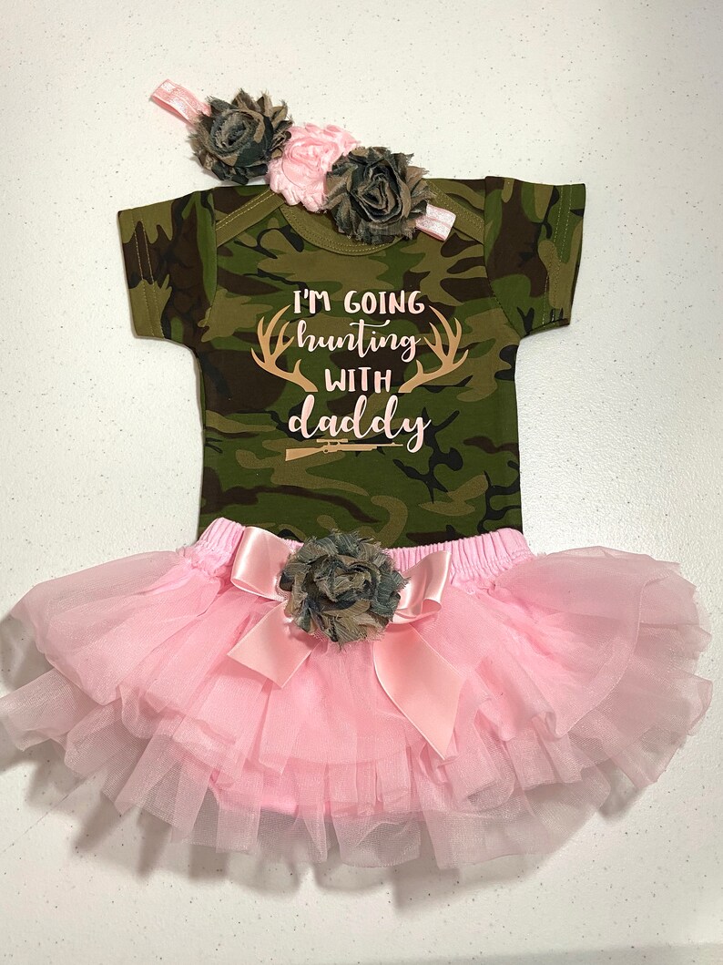 Baby Girl Camo Outfit Baby Girl Hunting Outfit Baby Etsy