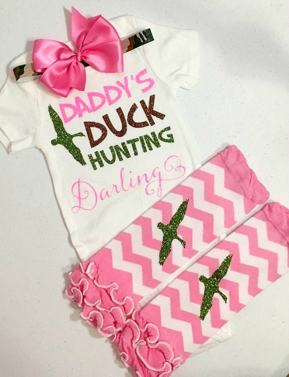 Baby Girl Duck Hunting Outfit Duck Hunting Bodysuit Baby Etsy