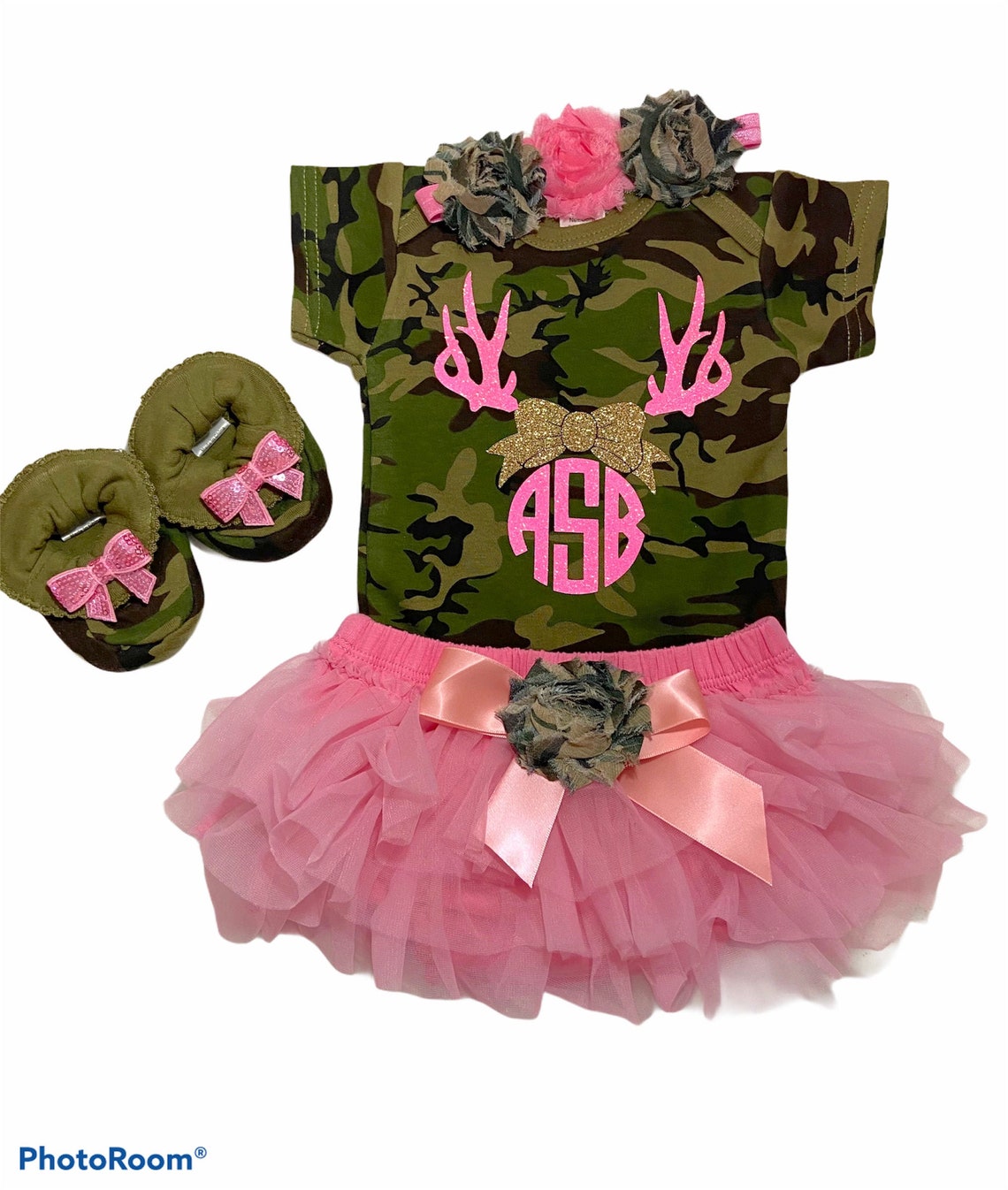 Baby Girl Camo Outfit Baby Girl Hunting Outfit Baby Girl Etsy