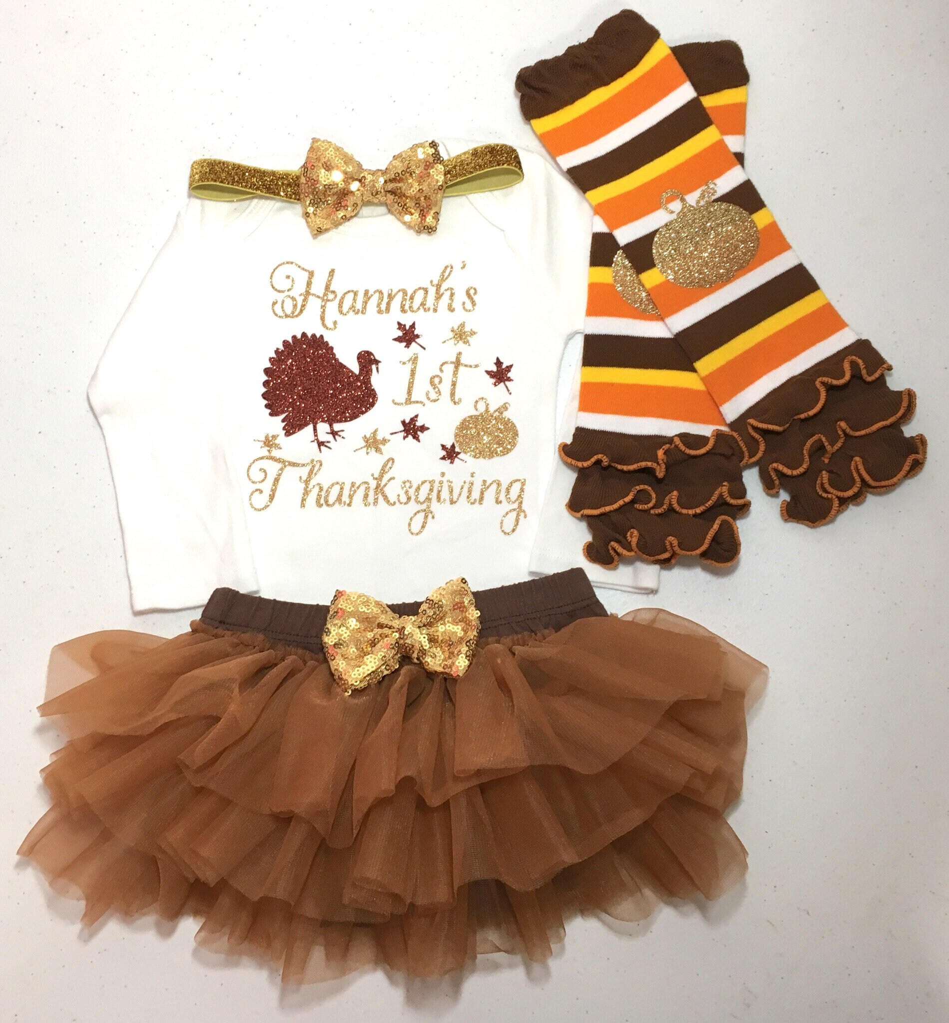 my first thanksgiving outfit girl newborn