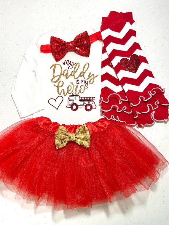baby girl firefighter outfit